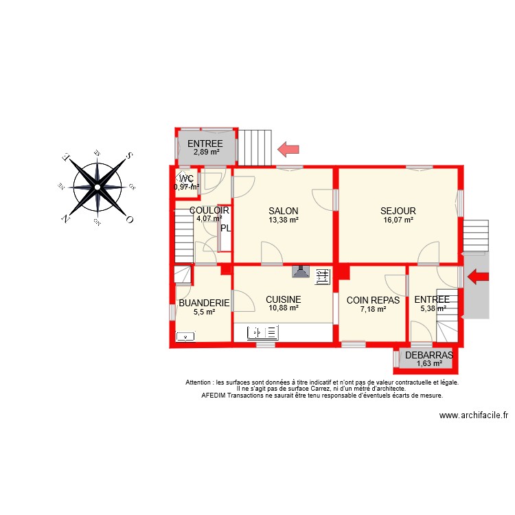BI 8448 RDC. Plan de 0 pièce et 0 m2
