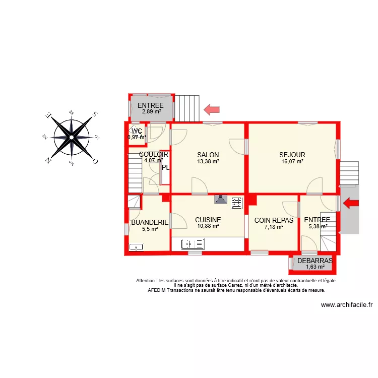 BI 8448 RDC. Plan de 