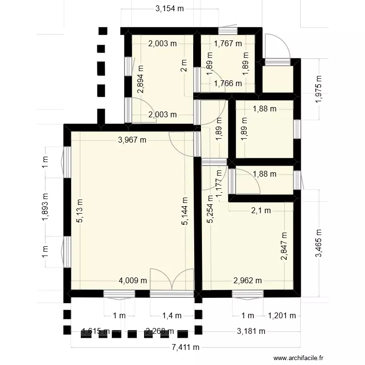 Ma famille. Plan de 7 Pièces et 47 m² Ma famille. Plan de 7 Pièces et 47 m²