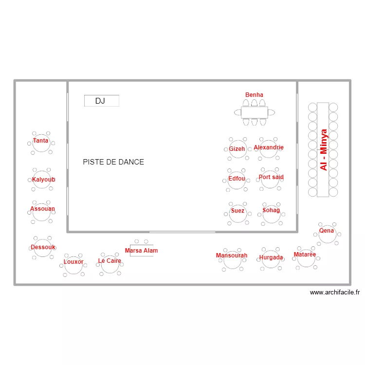 plan de table . Plan de 