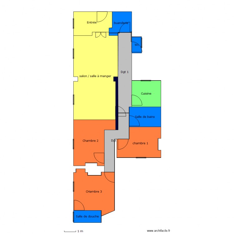 victor hugo . Plan de 0 pièce et 0 m2