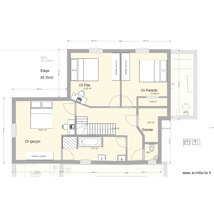 Plan V4 essai sdb. Plan de 0 pièce et 0 m2