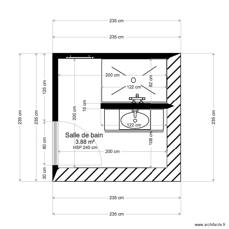 SALLE DE BAIN 4M2 2EM. Plan de 0 pièce et 0 m2