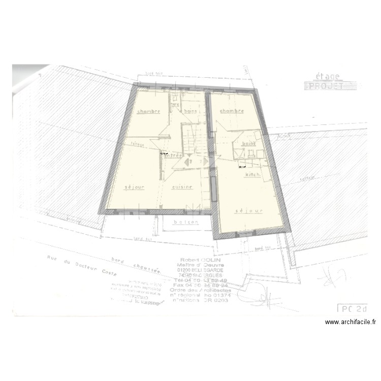 Aime_Base_niv1. Plan de 2 pièces et 125 m2