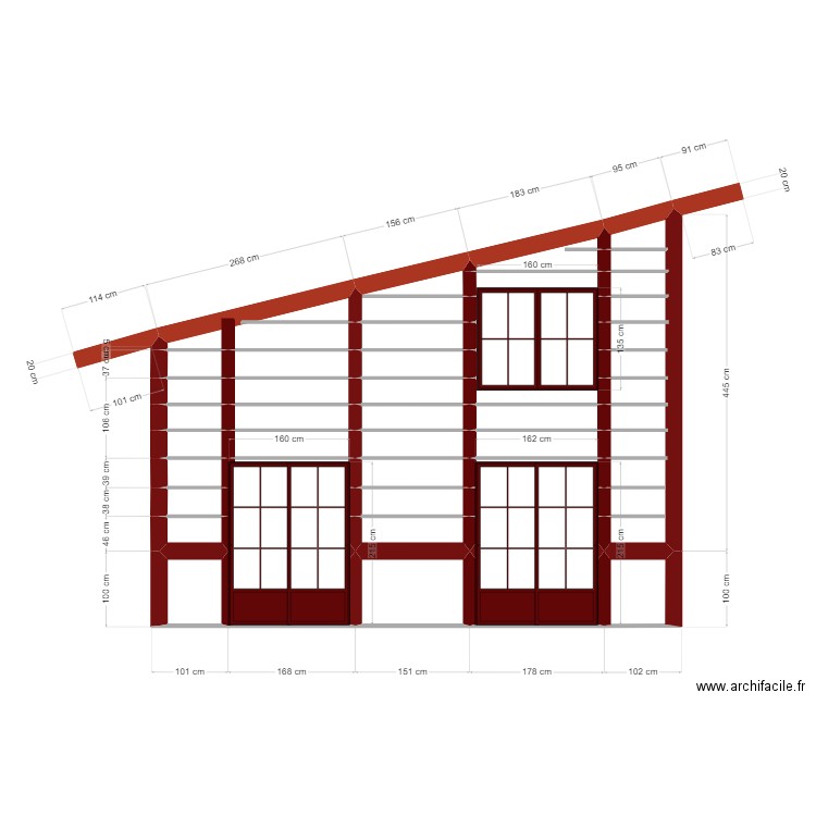 PLAN EXTENSION 19 JUIN AVEC COTES. Plan de 41 pièces et 25 m2