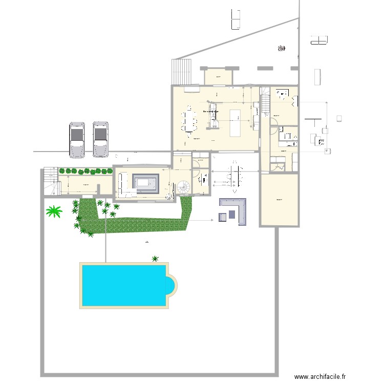 Le brusc esquisse entré terrasse. Plan de 0 pièce et 0 m2