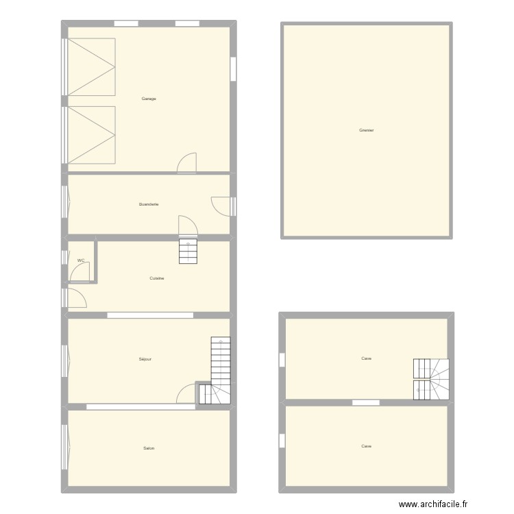 Croquis JUNG. Plan de 10 pièces et 234 m2