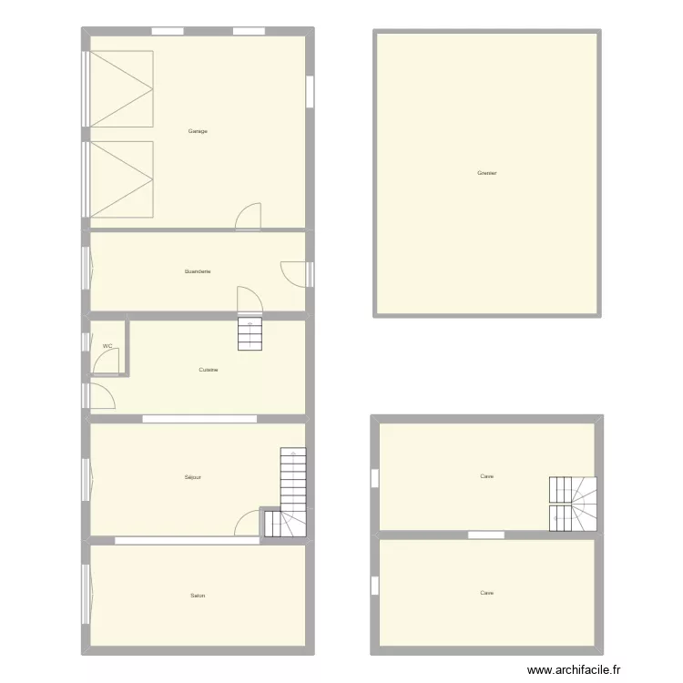 Croquis JUNG. Plan de 