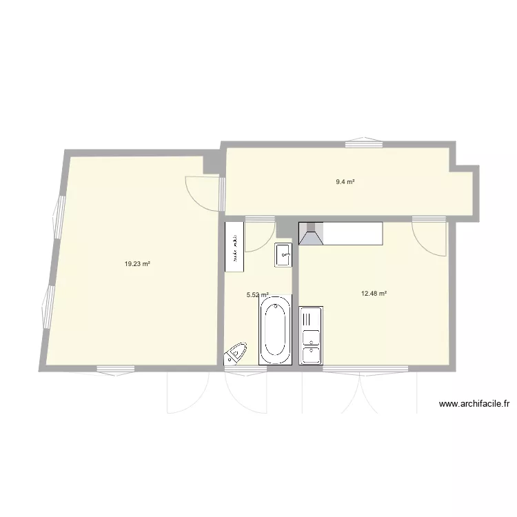 maison la vall&eacute;. Plan de 