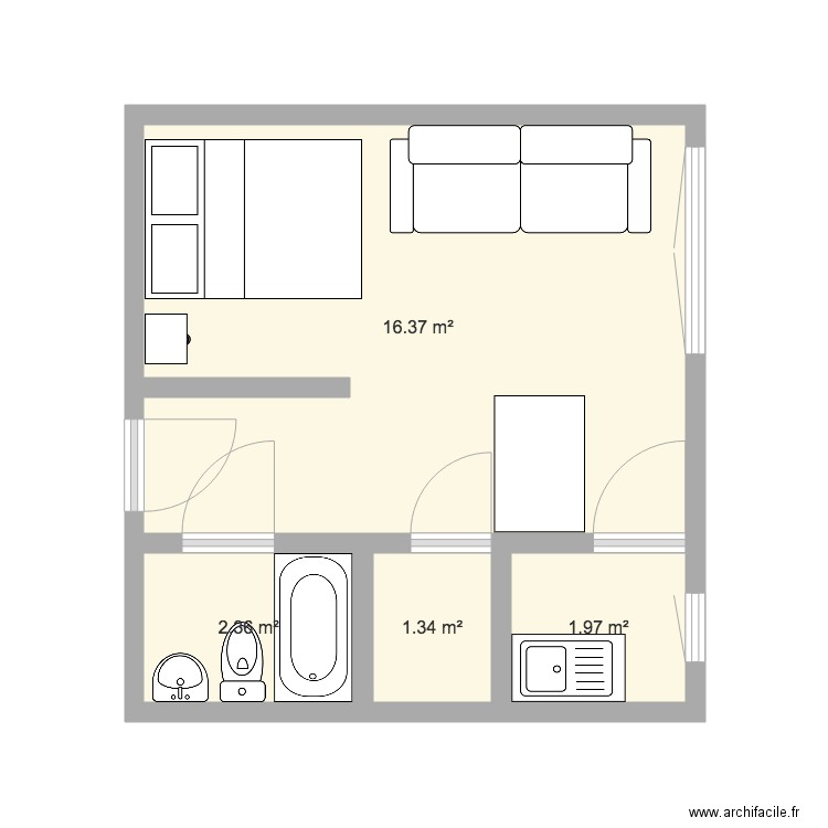 Appartement Rennes 2. Plan de 0 pièce et 0 m2