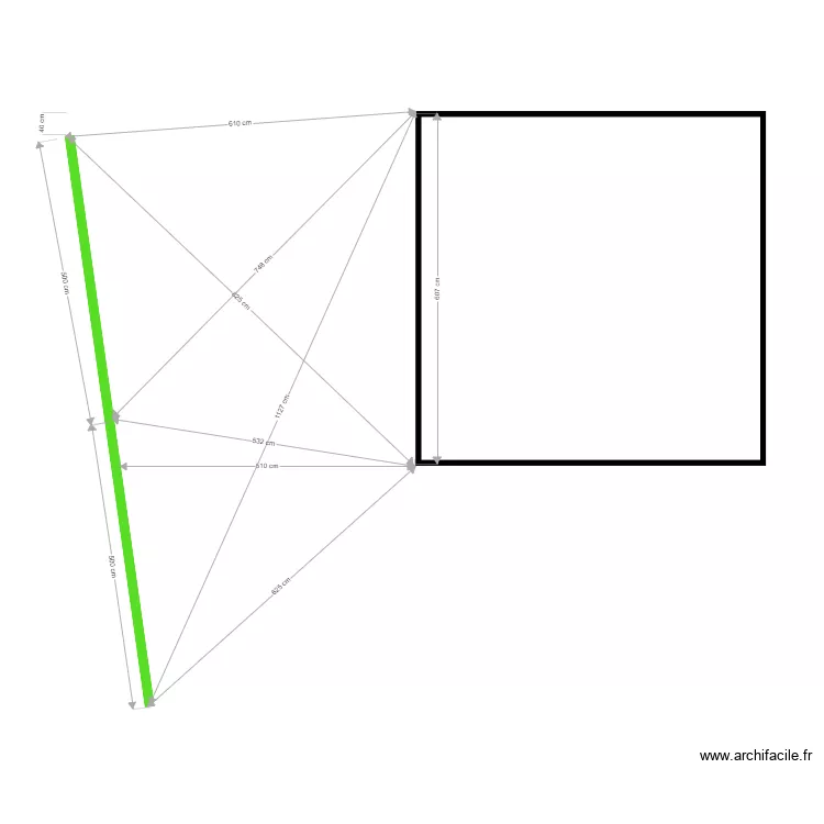 plourivo angle du mur nord. Plan de 