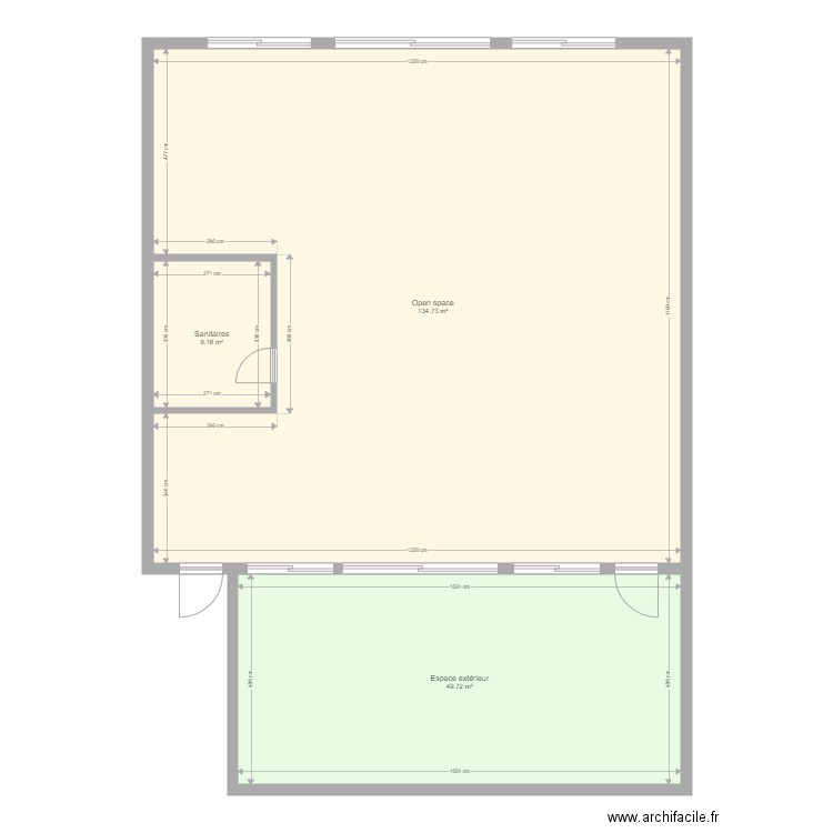 Voisin Bretonneux Existant. Plan de 0 pièce et 0 m2