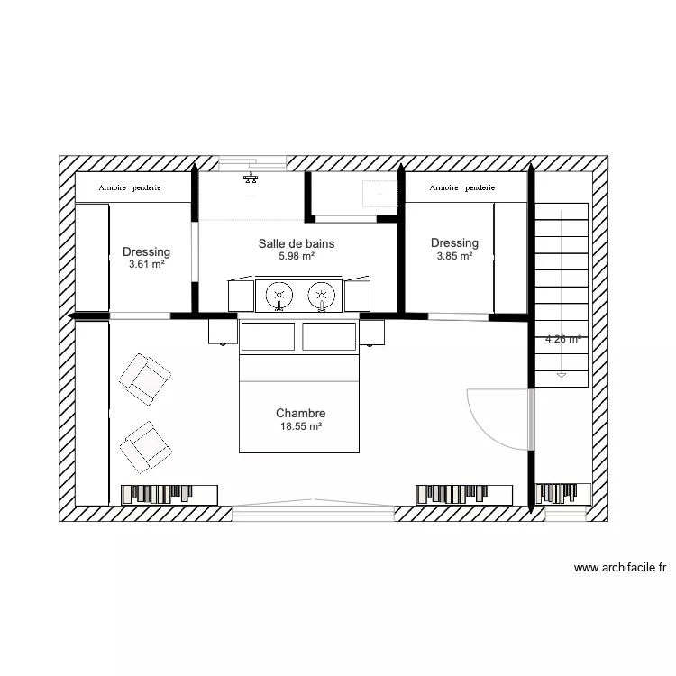 Projet Maison Colombiers Suite Parental Haut. Plan de Projet Maison Colombiers Suite Parental Haut. Plan de