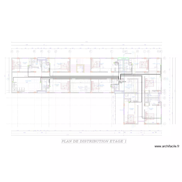 TV Etage 1 HOTEL TAZ KRIBI. Plan de 0 pièce et 0 m2 TV Etage 1 HOTEL TAZ KRIBI. Plan de 0 pièce et 0 m2