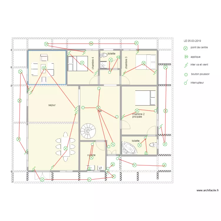 MLANAO  ETAGE. Plan de 