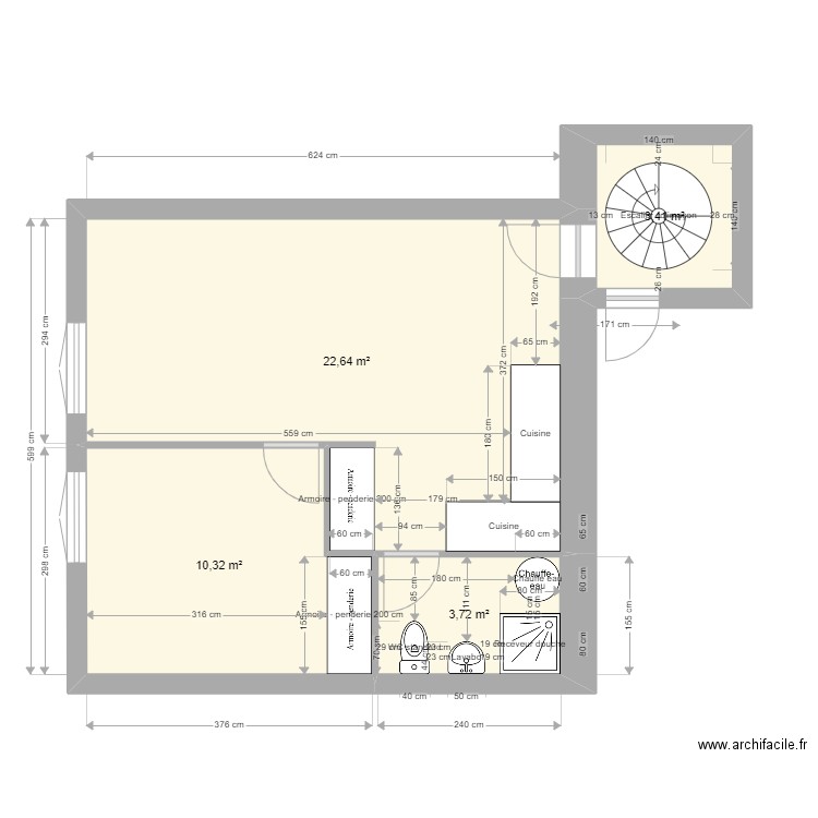 Plan 3ème étage patisserie (nouveau). Plan de 0 pièce et 0 m2