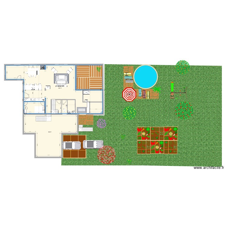 Maison Thyez CA1. Plan de 4 pièces et 282 m2