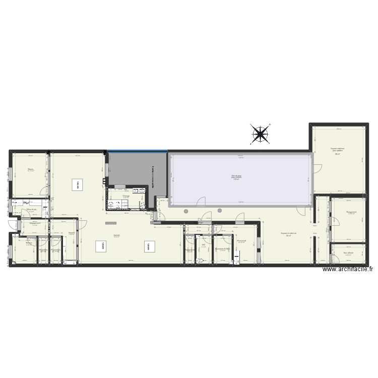 4 arago Joinville Projet PMI 200422. Plan de 19 pièces et 406 m2