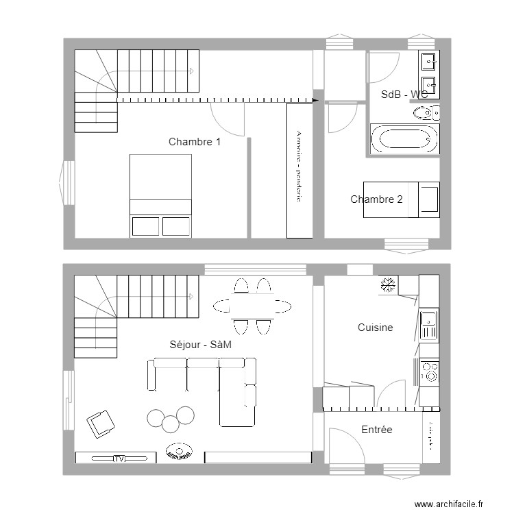 Estelle et Jimmy. Plan de 0 pièce et 0 m2