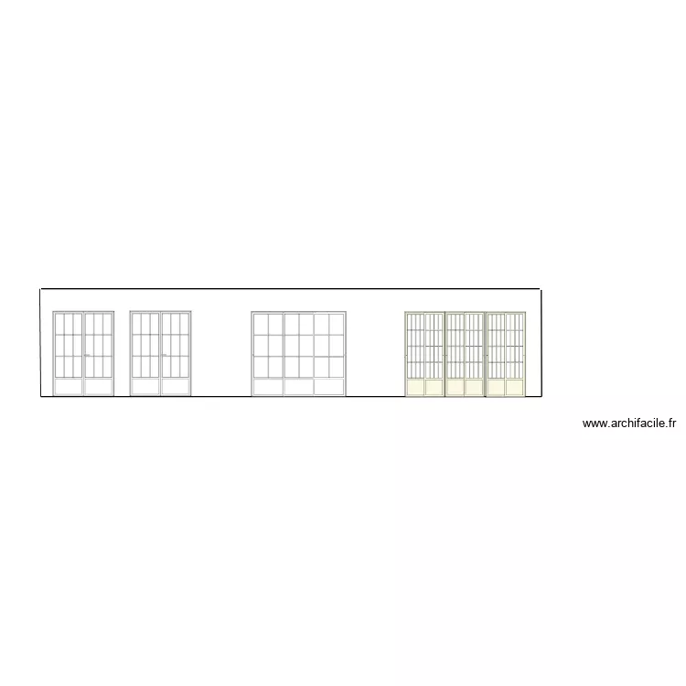 East front elevation maquette. Plan de 