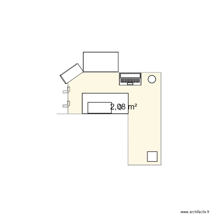 Disposition Bureau. Plan de 0 pièce et 0 m2