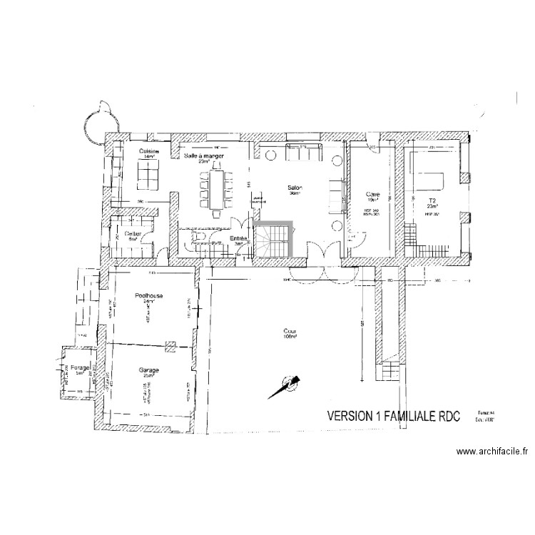 escalier. Plan de 0 pièce et 0 m2