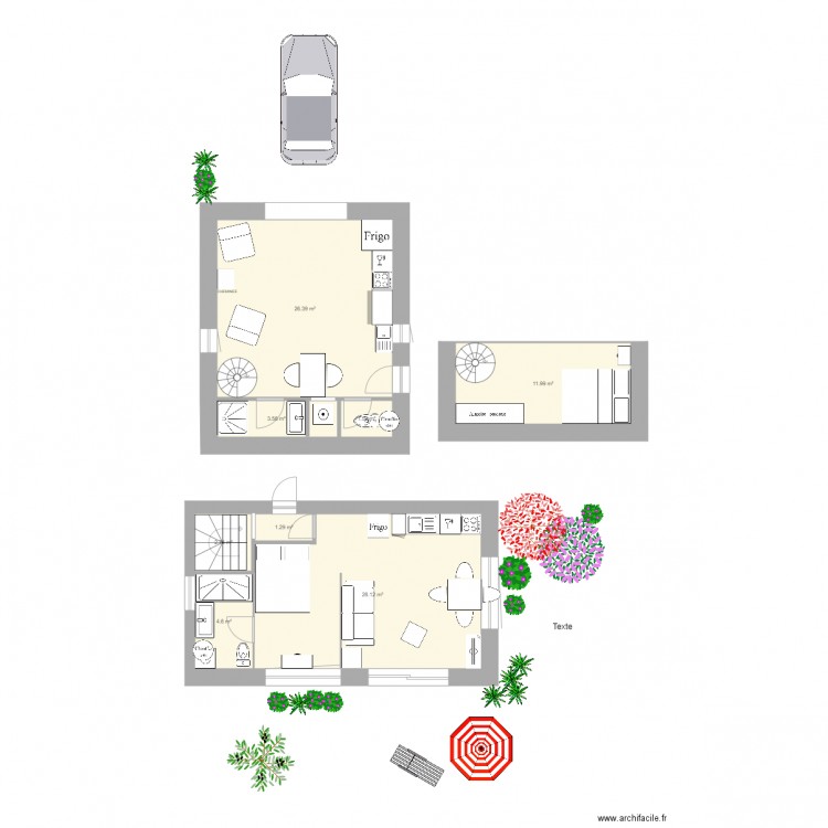 Les Jolies Garage. Plan de 0 pièce et 0 m2