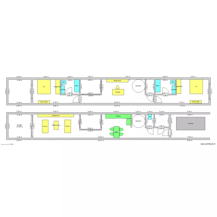 Maison longue. Plan de Maison longue. Plan de