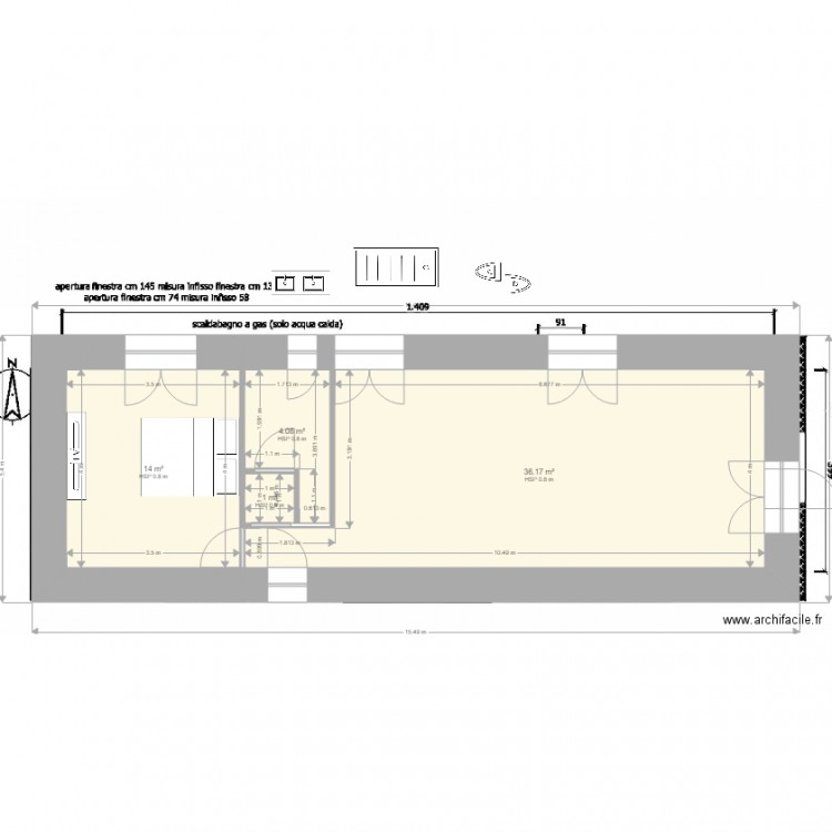 CRISTINA IB stato di fato new. Plan de 0 pièce et 0 m2