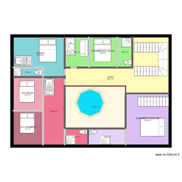 1er ETAGE. Plan de 0 pièce et 0 m2