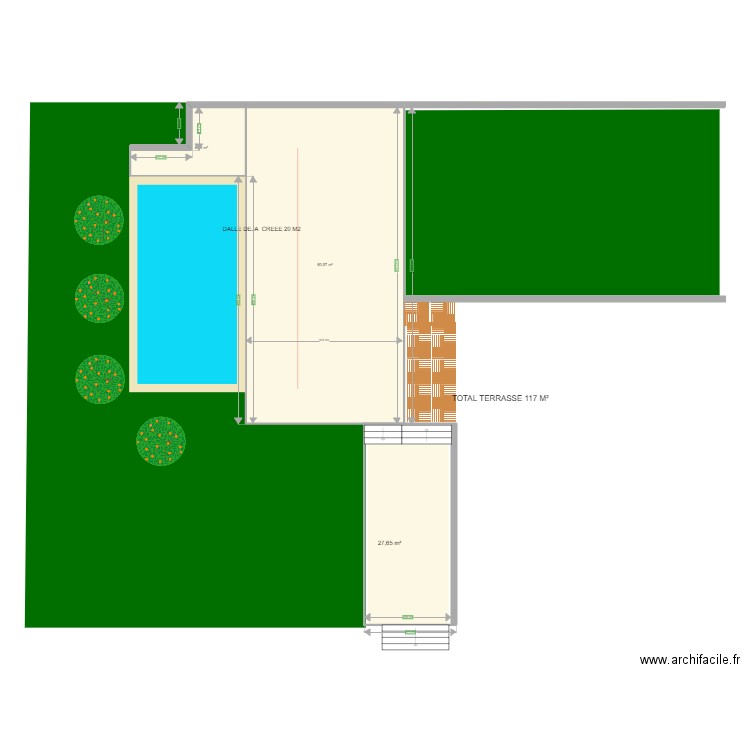 JARDIN BRAGASSARGUES. Plan de 2 pièces et 89 m2