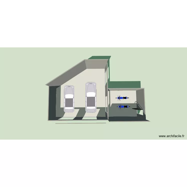garage. Plan de 2 et 76 m² garage. Plan de 2 et 76 m²
