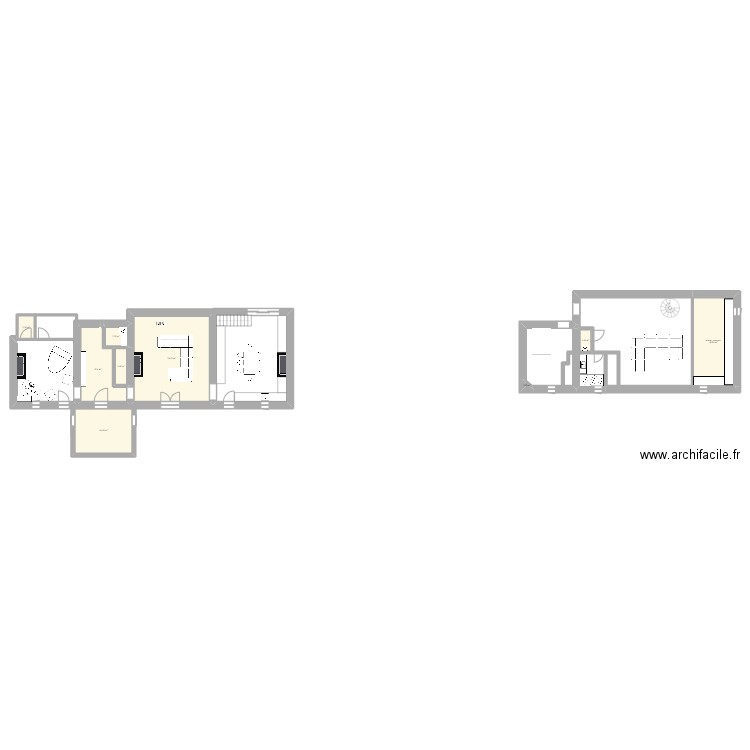 pillebart . Plan de 9 pièces et 92 m2