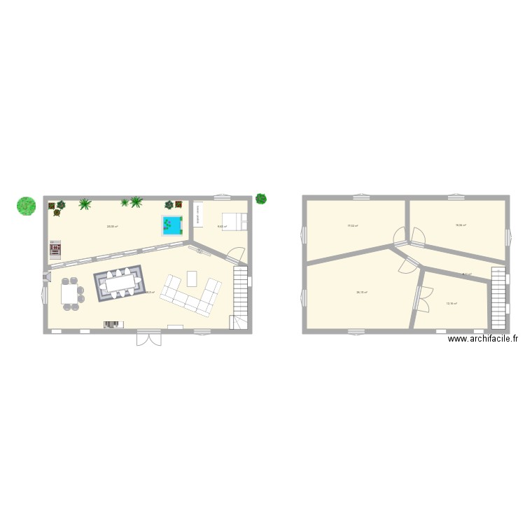 Maison La Plaine. Plan de 0 pièce et 0 m2