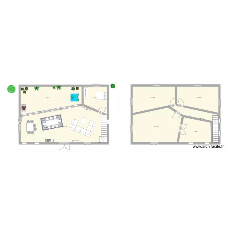 Maison La Plaine. Plan de 