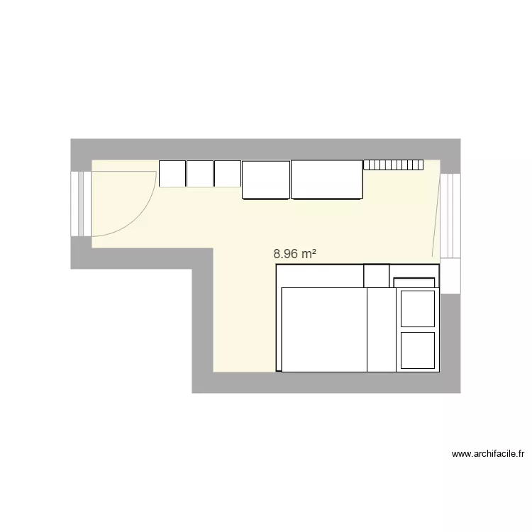 chambre l&eacute;onie. Plan de 