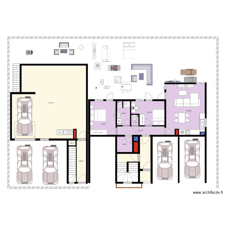 RDC. Plan de 0 pièce et 0 m2