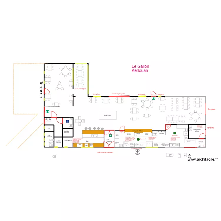 le galion travaux batip 2 avec table. Plan de 