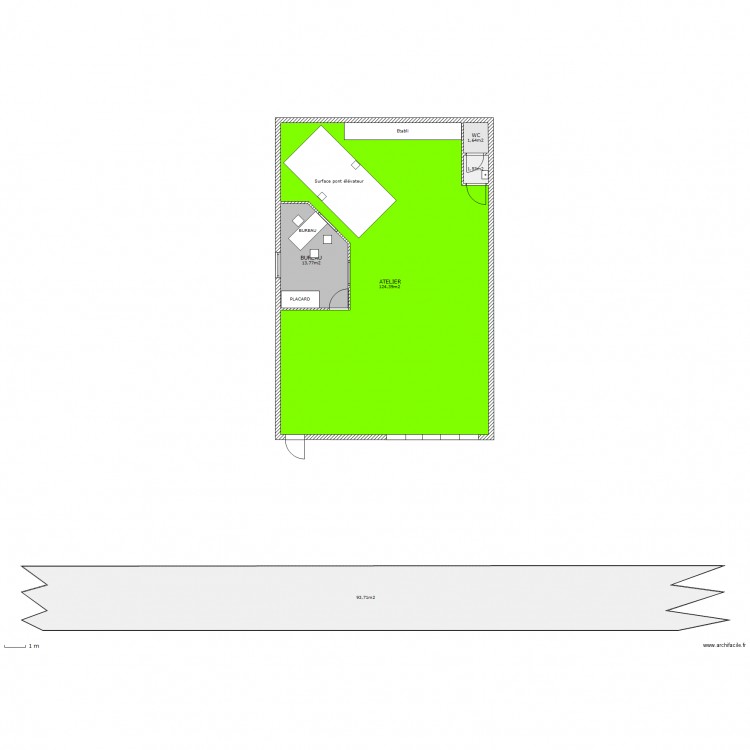 ATELIER 10 X 15 METRES(Ss cotes). Plan de 0 pièce et 0 m2