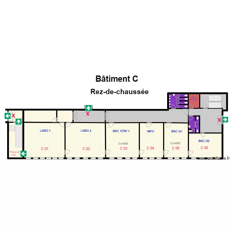 BATIMENT C. Plan de 