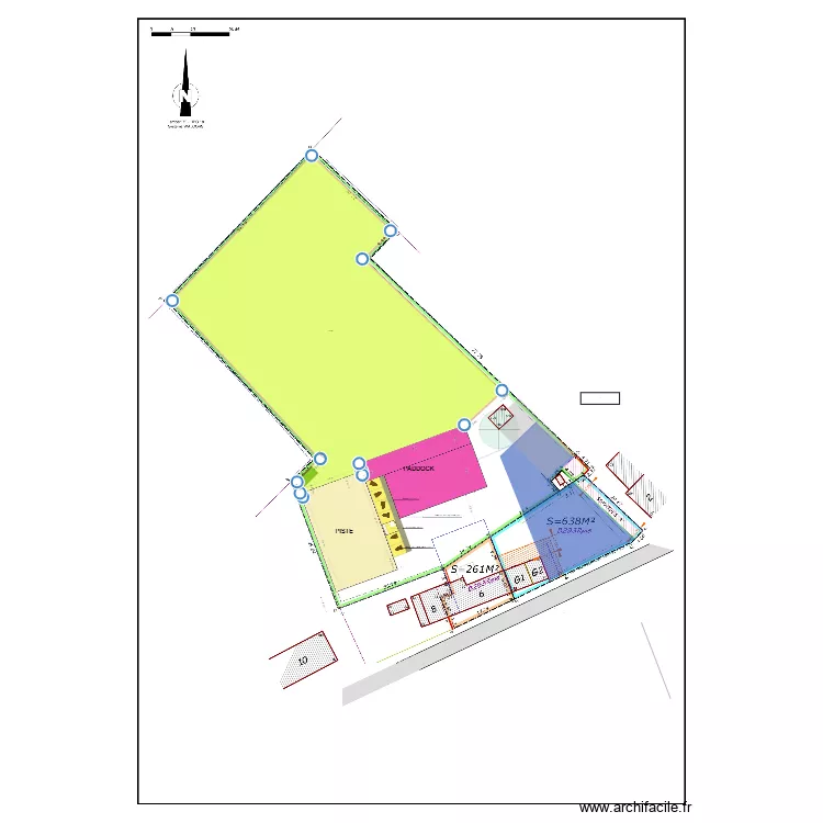 PLAN M PROPRE 9 - 5M 2 clotures remont&eacute;es 2. Plan de 