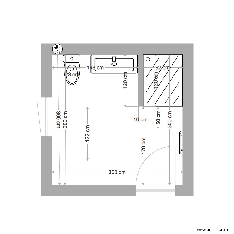 Salle de bain3 Etage 1. Plan de 0 pièce et 0 m2