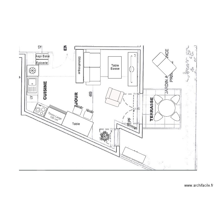 GilarderieSejourTerrasse. Plan de 0 pièce et 0 m2