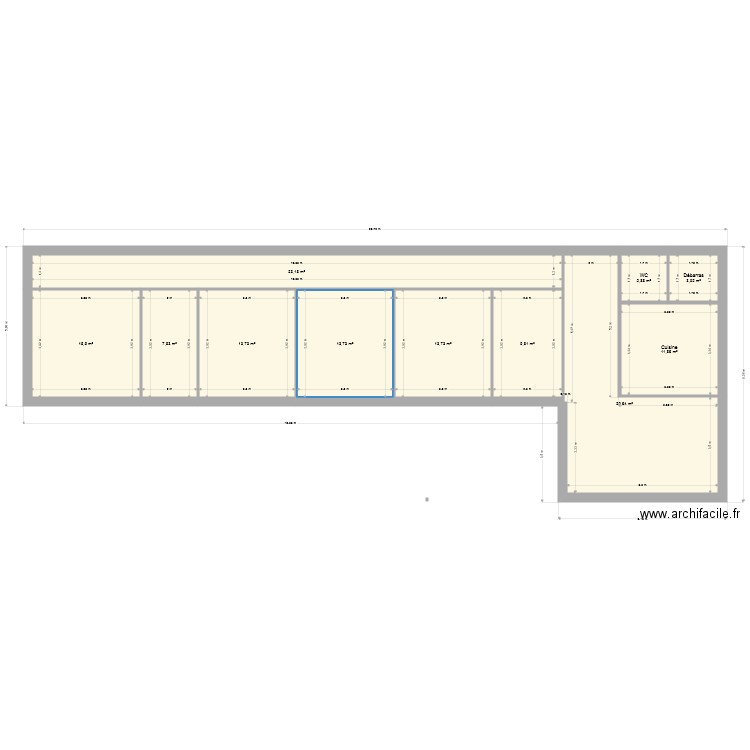 150M en L. Plan de 0 pièce et 0 m2