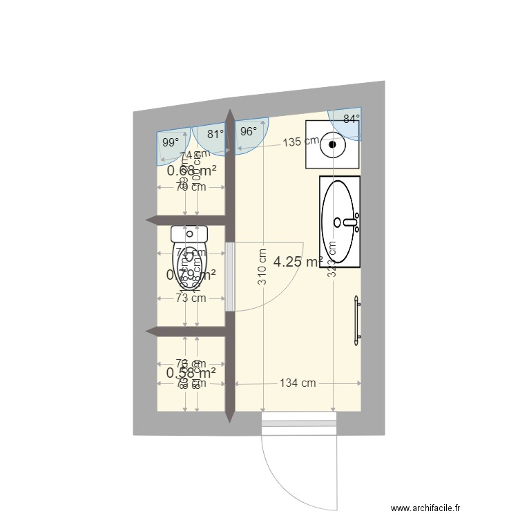 caroff. Plan de 4 pièces et 6 m2