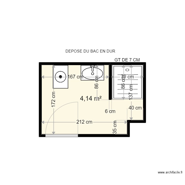 HERAT GERARD . Plan de 1 pièce et 4 m2