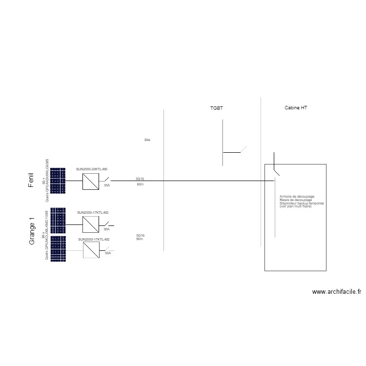 BonAir_Unifilaire_Solaire. Plan de 0 pièce et 0 m2