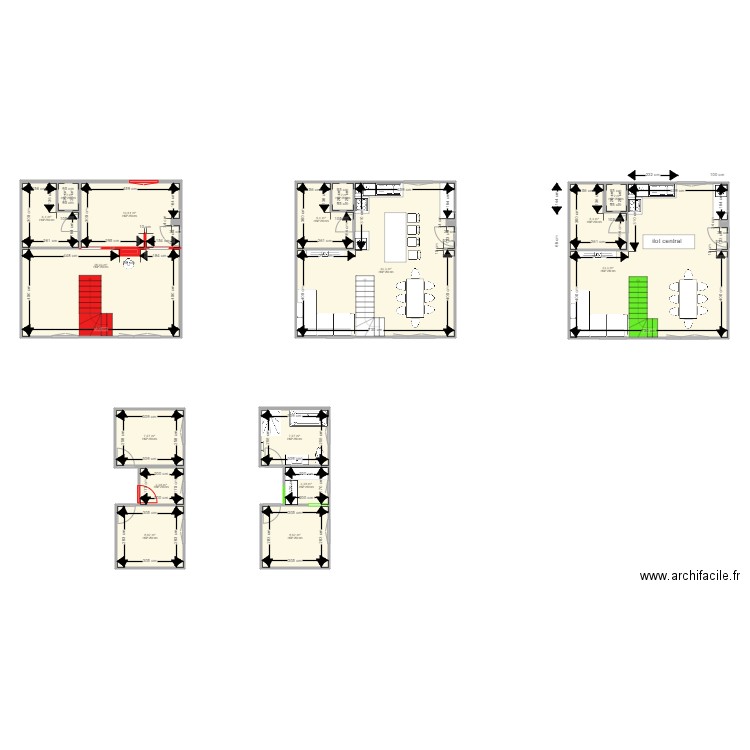 HIERNAUX  Crépons. Plan de 20 pièces et 192 m2