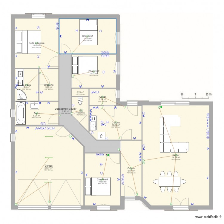 Essaidomotique. Plan de 0 pièce et 0 m2