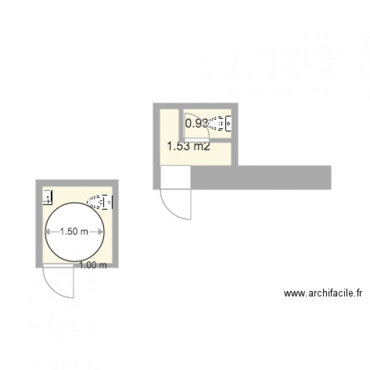 Plan WC AUBON COIN. Plan de 0 pièce et 0 m2